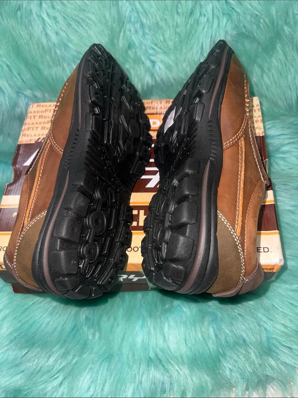 NIB Skechers Men’s Brown Slip-On Memory Foam Loafers size 8.5